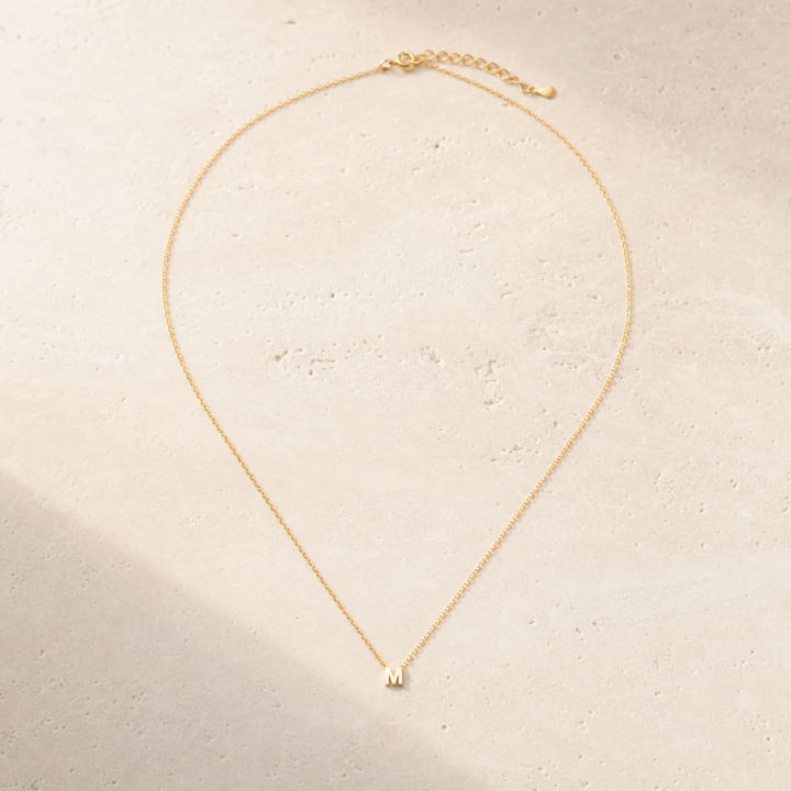 Initial Letter Charm Necklace